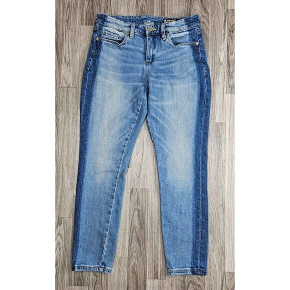 Blank NYC Womens Size 28 The Reade Cropped Skinny Whiskered Denim Blue Jeans - Picture 1 of 14
